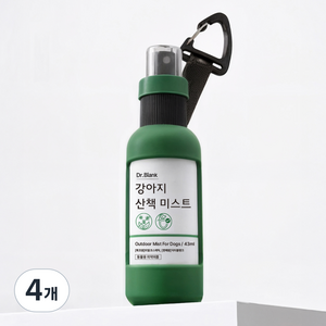 닥터블랭크 강아지 아웃도어 산책용 안심 미스트, 그린, 4개, 43ml