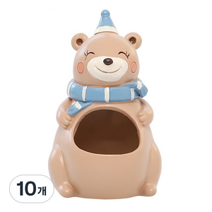 소프트홀릭 파스텔 애니멀 다육이 화분 곰, 10개