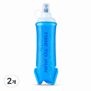 타임투런 소프트 플라스크 W-MX 러닝 물통 런닝 물병, 블루, 2개, 500ml