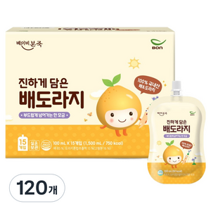 베이비본죽 진하게 담은 배도라지, 120개, 100ml