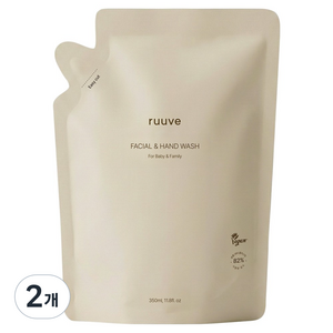 러베 페이셜 핸드워시 리필, 무향, 2개, 350ml