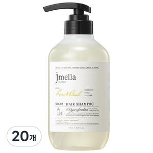제이멜라 인 프랑스 라임 앤 바질 헤어 샴푸 시트러스향, 500ml, 20개
