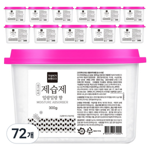 가성비가브랜드다 습기타파 퍼퓸 제습제 일랑일랑향, 300g, 72개