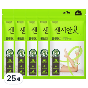센시안 쿨링패치, 4매, 25개, 10g