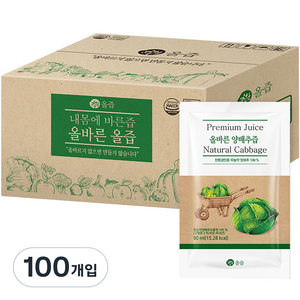 올즙 올바른 양배추즙, 90ml, 100개