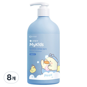 그린핑거 마이키즈 프레쉬 워시 푸아, 500ml, 8개