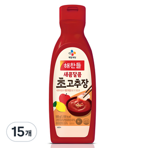 해찬들 새콤달콤 초고추장 튜브형, 500g, 15개