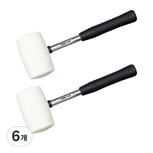 룻츠 고무 망치 W 300mm 흰색 + 검정색, 6개