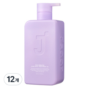 제이숲 실크 케라틴 헤어팩 트리트먼트 2X, 500ml, 12개