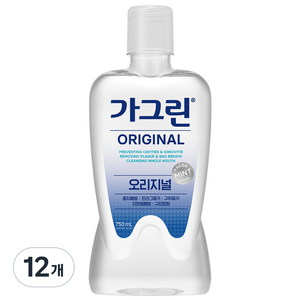 가그린 오리지널 구강청결제, 750ml, 12개
