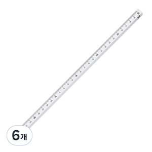 롭다 아크릴스틱자 30cm, Pure, 6개