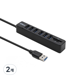 컴스 6포트 USB 2.0 멀티 허브 카드리더 TB026, 2개