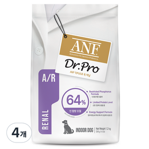 ANF 닥터프로 독 처방식 사료, 신장, 1.2kg, 4개