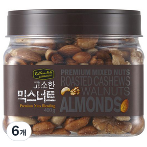 리치팜너트 고소한 믹스너트, 400g, 6개