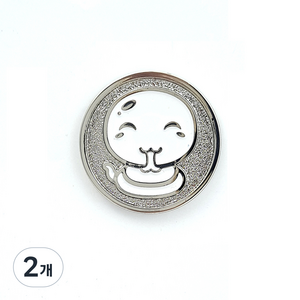 지봇골프 십이지신 써클칩 캐릭터 골프 볼마커, 사뱀 (실버), 2개