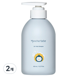 몽쉘베베 2in1 키즈 샴푸, 2개, 450ml