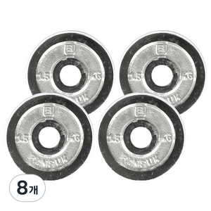 반석스포츠 크롬 도금 바벨, 1.5kg, 8개, 실버