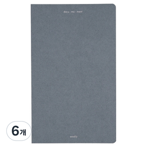 대시앤도트 도큐모먼트 위클리 플래너, 01 스모키 블루, 6개