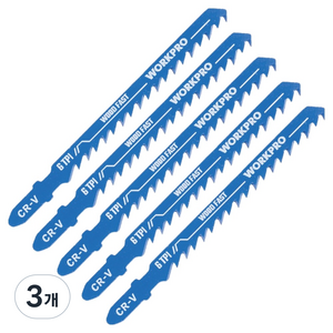 워크프로 CR-V 직쏘날 목재용 Fast sawing 100mm 6T 5p, 3개, WP404003