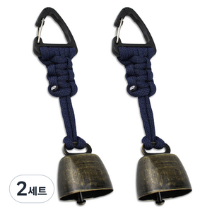 얼리포츠 캠핑 등산 삼각 카라비너 배낭종 2p 세트, 네이비, 2세트
