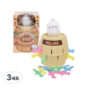 몰랑 미니 보드게임 해적룰렛, 혼합색상, 3세트