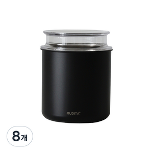 무디타 리본제이 스텐 이중 잠금 진공 원두 보관용기 700ml, 블랙, 8개