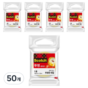 스카치 투명테이프 550 리필 18mm x 20m, 50개