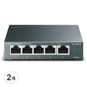 티피링크 5포트 데스크탑 스위칭허브, TL-SG105, 2개