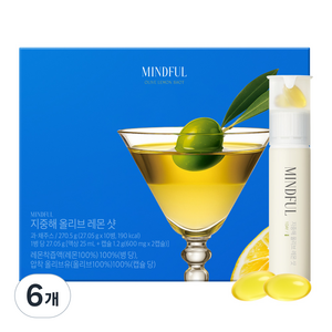마인드풀 지중해 올리브 레몬 샷, 10회분, 6개