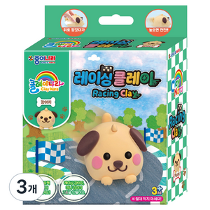 종이나라 레이싱 클레이 나라 강아지, 혼합색상, 45g, 3개