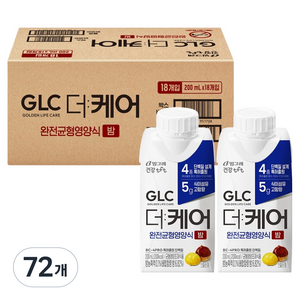 티에프티 GLC 더케어 완전균형 영양식 밤맛, 200ml, 72개