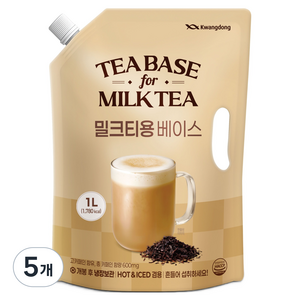 광동제약 밀크티용 베이스, 상세페이지참조, 1L, 5개