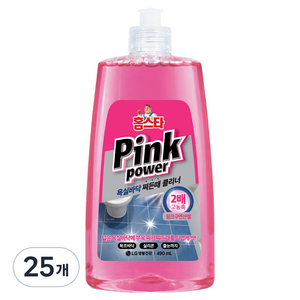 홈스타 핑크파워 욕실바닥 클리너, 25개, 490ml