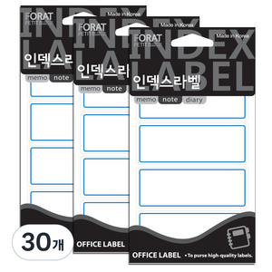 쁘띠팬시 일반 인덱스라벨 20-201B, 18개입, 30개