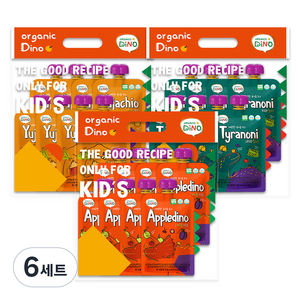 오가닉디노 유기농 과채주스 티라노니8p+유자키오8p+애플디노8p, 100ml, 144개, 노니, 배 + 도라지 혼합맛, 사과