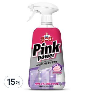 홈스타 핑크파워 샤워부스 찌든 물때 클리너, 750ml, 15개