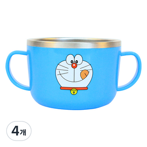 아이조움 유아용 도라에몽 논슬립 스텐 면기, 혼합색상, 4개