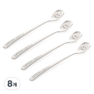 캣킨라이틀리 스마일 티스푼, 혼합색상, 단품, 8개