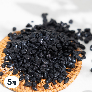 플라워트리 화분 어항 바닥재 프리미엄 칼라스톤 3~5mm 흑색, 5개, 1kg