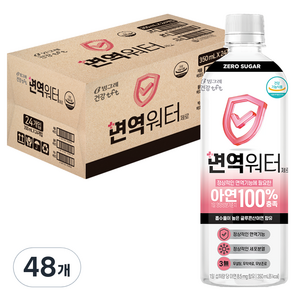 빙그레 면역워터 제로, 350ml, 48개