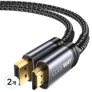 코드웨이 DP to HDMI 모니터 케이블, 2개, 3m