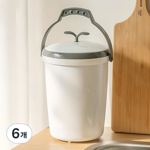창신리빙 음식물 쓰레기통 4.5L, 혼합색상, 6개