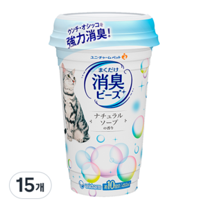 유니참 뿌려쓰는 비즈 탈취제 내추럴솝향, 450ml, 15개