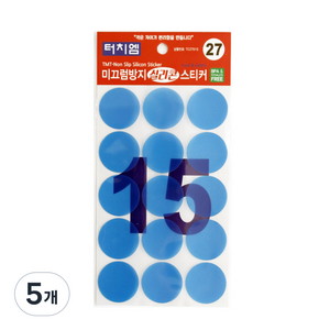터치엠 미끄럼방지 실리콘 스티커 15p, 5개, 투명