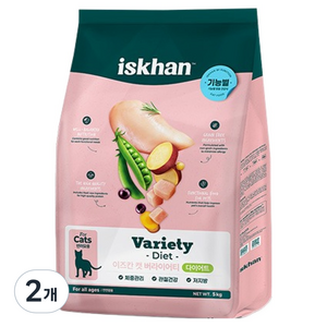 이즈칸 캣 버라이어티 다이어트 사료, 다이어트(체중감소), 5kg, 2개