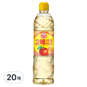 오뚜기 2배 사과식초, 900ml, 20개