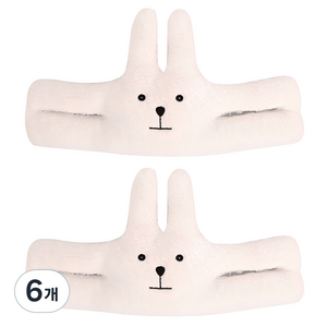 아이끌레 매달려 문닫힘 방지 도어쿠션, 토끼, 6개
