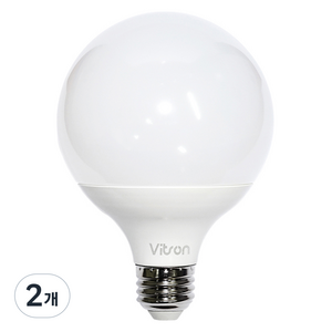 비츠온 LED 볼전구 숏타입 12W, 전구색, 2개