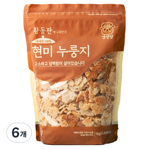 경성당 현미 누룽지, 1kg, 6개