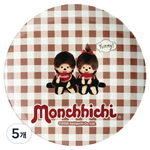 스케이터 캐릭터 디자인 접시 MPL20P, Monchhichi, 5개